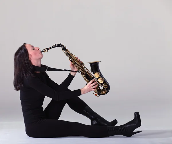Saxofonist - Stock-foto