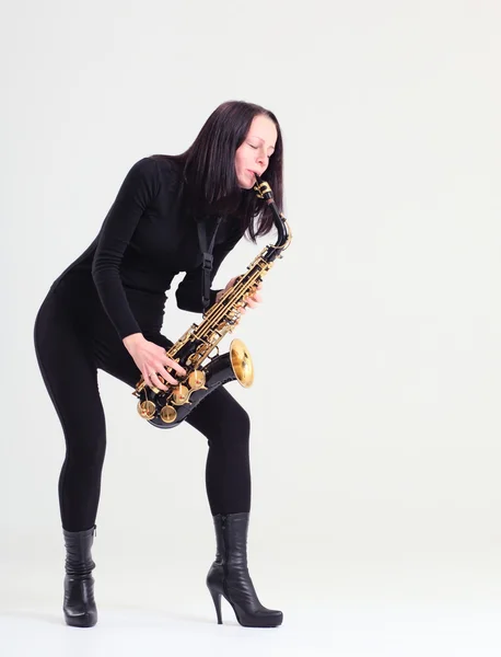 Saxofonist - Stock-foto