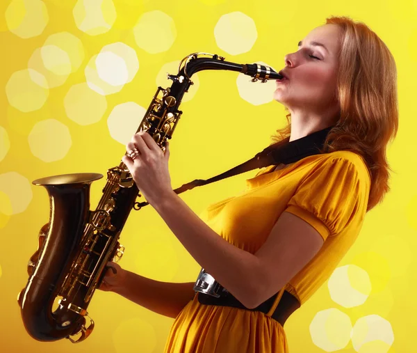 Saksofonista — Zdjęcie stockowe