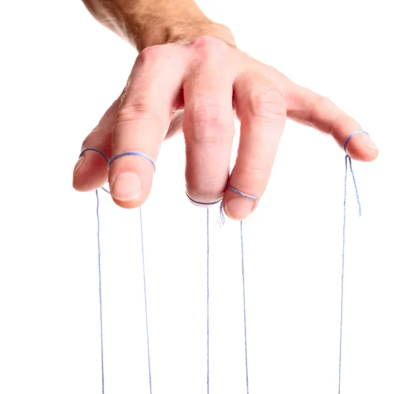 Hand with the connected fingers — Stock Photo, Image