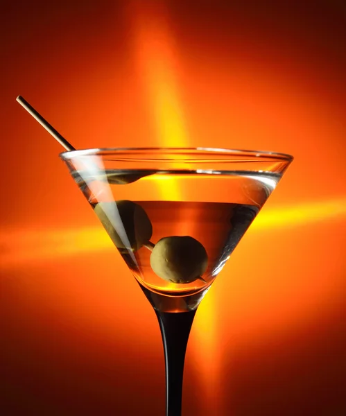 Glass with martini — Stock Photo, Image