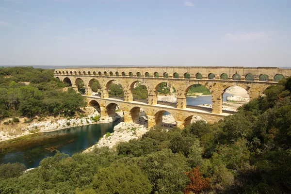 Římský most Pont du garde — Stock fotografie