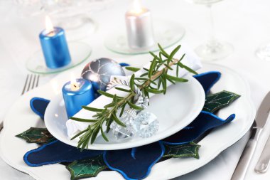 Place setting for Christmas clipart