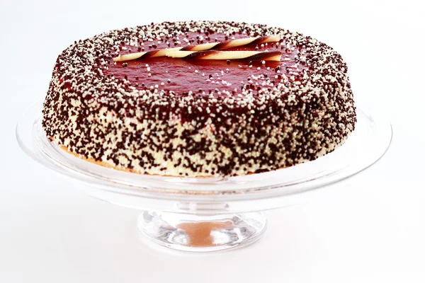 Jahodová narozeninový dort — Stock fotografie