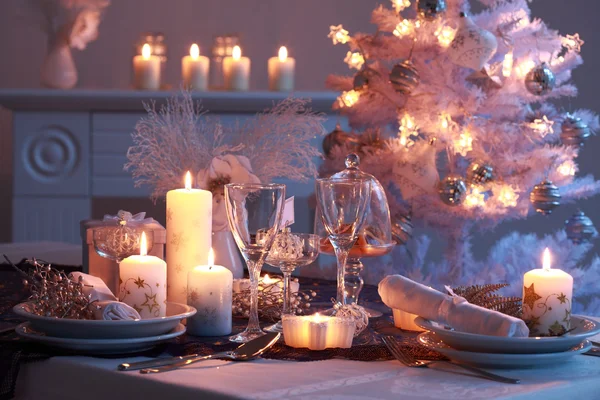 Place setting for Christmas — Stock Photo, Image