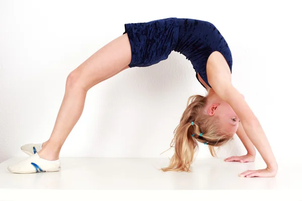 stock image Girl child performing gymnastics