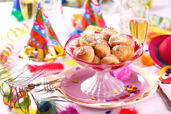 Carnival and party place setting — Stock Photo, Image