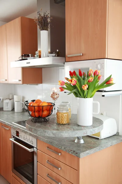 Küche Und Esszimmer Einfamilienhaus — Stockfoto