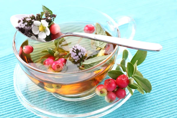 Vitality Tea Lingonberry Cranberry Mint Vitality Berry — Stock Photo, Image