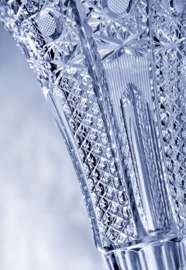 Detail of illuminated antique vase - cut glass clipart