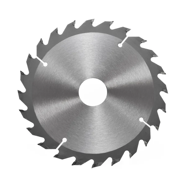 Circular saw blade for wood isolated on white — Stock Photo, Image