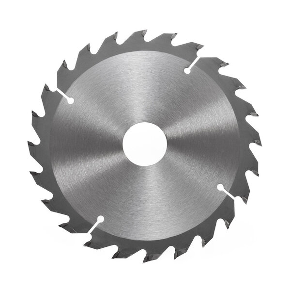 Circular saw blade for wood isolated on white