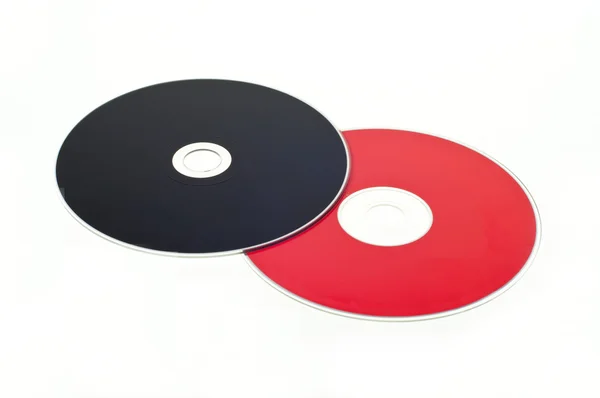 Dwie płyty cd — Zdjęcie stockowe