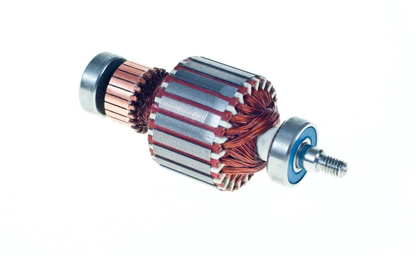 Elektrisk Motor Rotor Isolerad Vit Bakgrund — Stockfoto