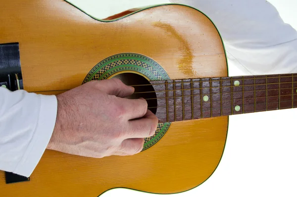 Gitarristen hand spela gitarr — Stockfoto