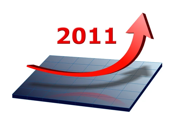 Wykres biznesu 2011 — Zdjęcie stockowe