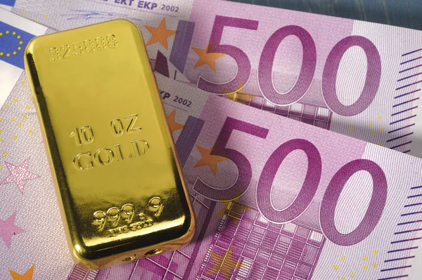 Zlato a euro — Stock fotografie