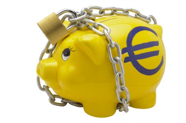 Euro piggy bank clipart