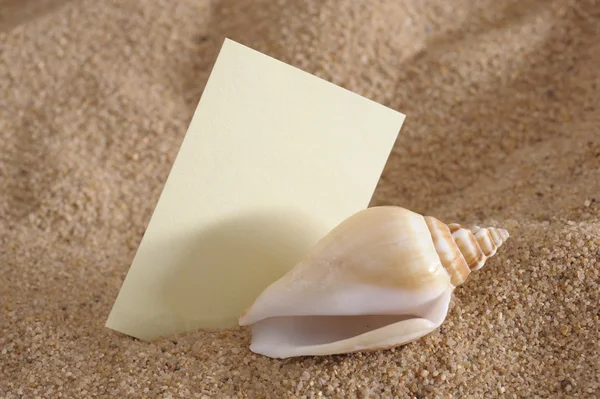 Memo note at beach — Stock Photo, Image