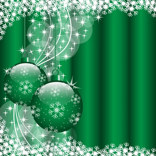 Рождественские шары зеленые — стоковый вектор