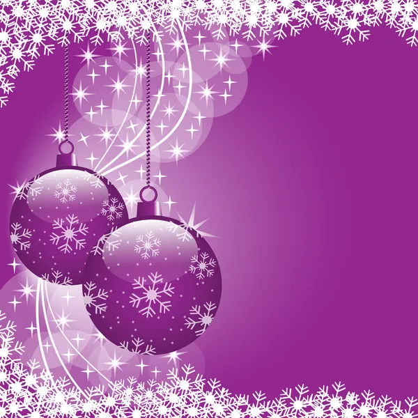 Vánoční koule fialová — Stockový vektor