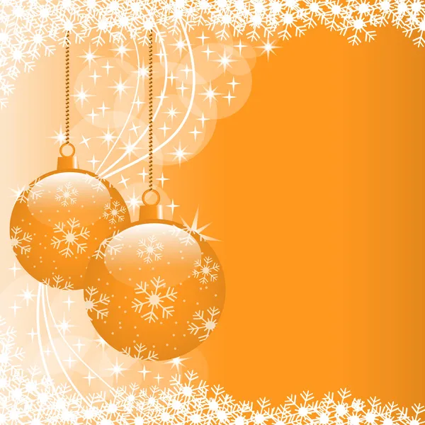 Bolas de Navidad naranja — Vector de stock