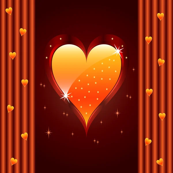 Love heart, valentine, wedding anniversary — Stock Vector
