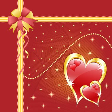 Valentine love hearts kırmızı