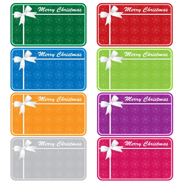 stock vector Xmas gift tags assorted colors