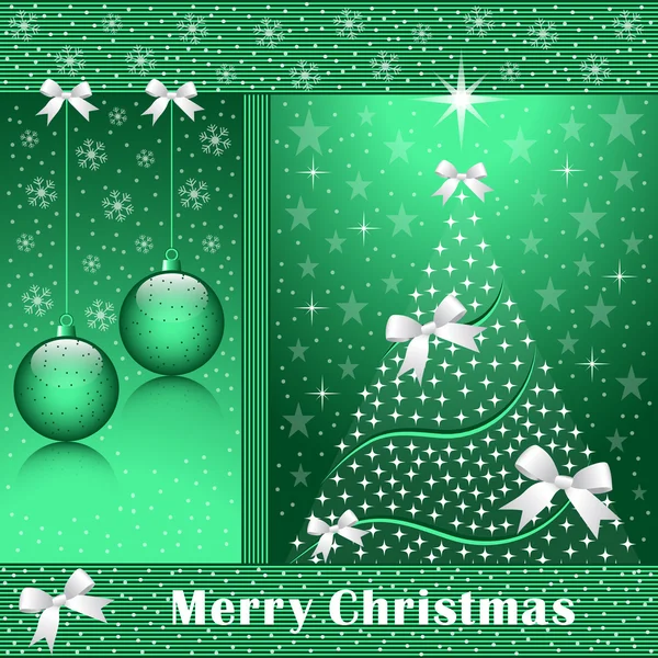 圣诞节树、 球和弓 — 图库矢量图片
