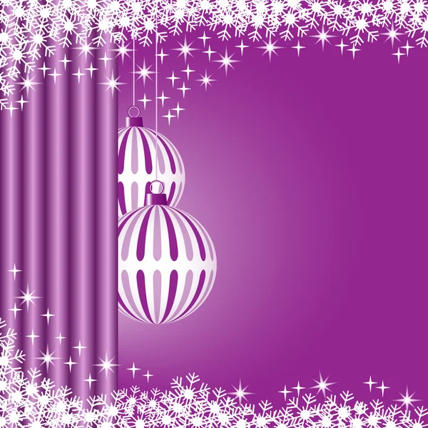 Boules de Noël violet — Image vectorielle