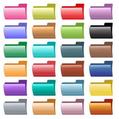 20 çeşitli renkler, ölçeklenebilir Web düğmeleri dokulu. beyaz izole.