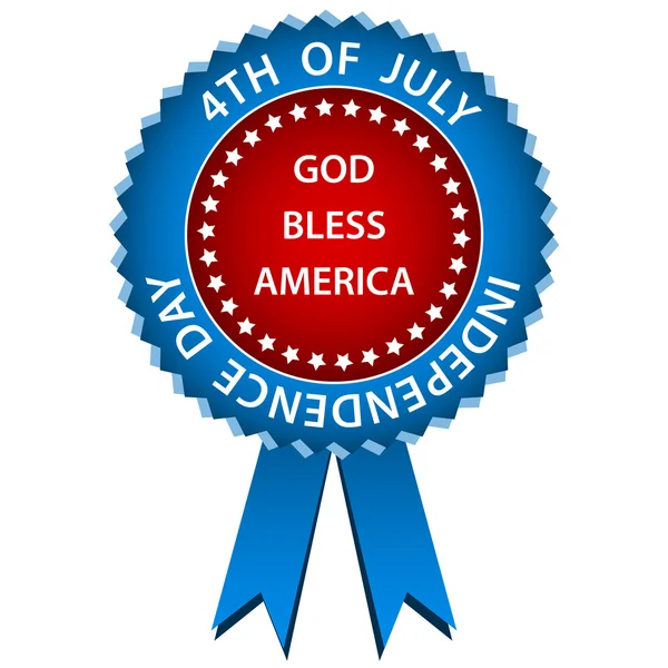 4 juillet indépendance jour rosette — Image vectorielle