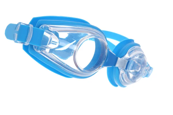 Голубые защитные очки для плавания — стоковое фото