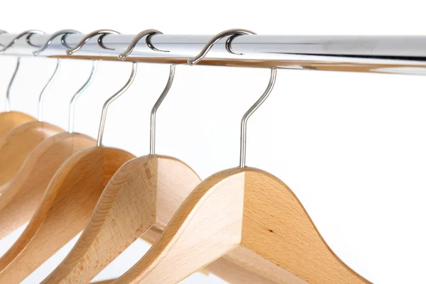 Дерев'яні clotheshanger — стокове фото
