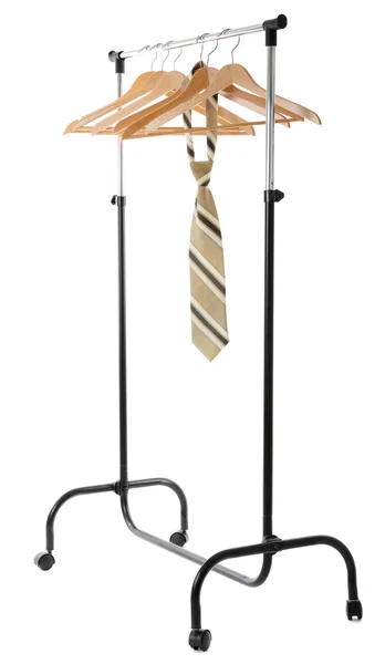 Hanger for clothes with tie — Stock Photo, Image