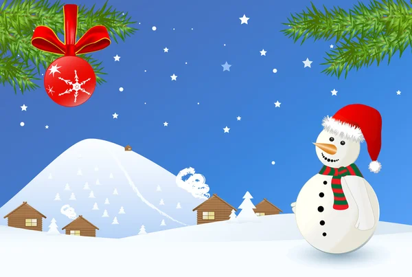 Vintertid jul landskap — Stockfoto