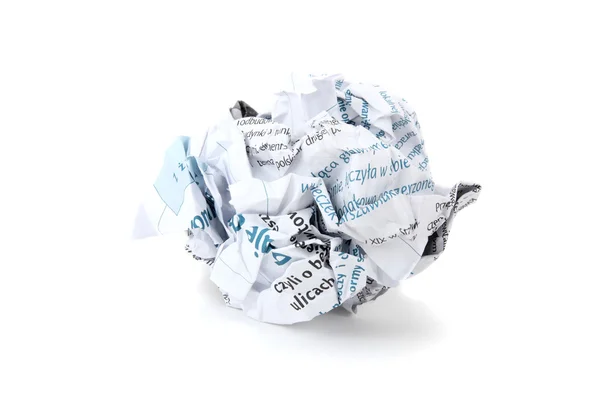 Bola de papel amassada — Fotografia de Stock