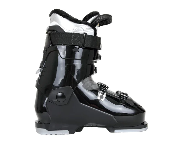 Černé lyžařské boty — Stock fotografie