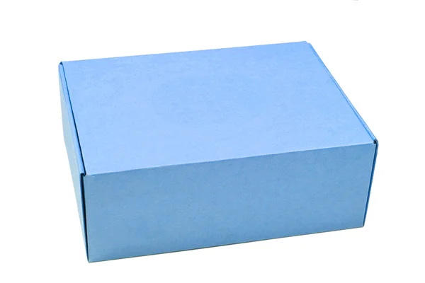 Scatola di cartone blu — Foto Stock