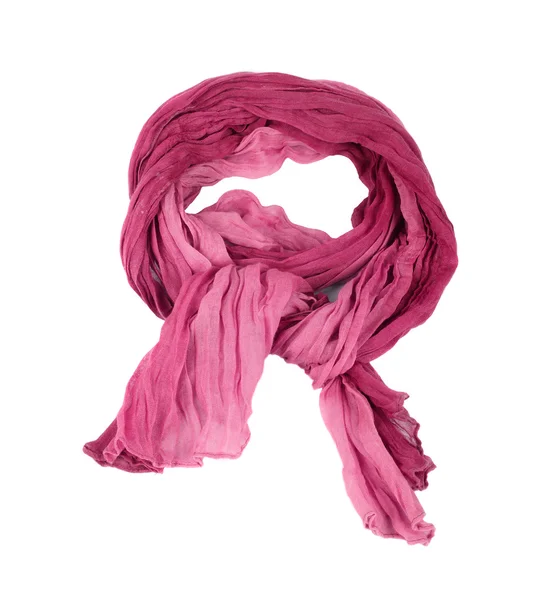 在背景上孤立的粉红色棉围巾 — 图库照片