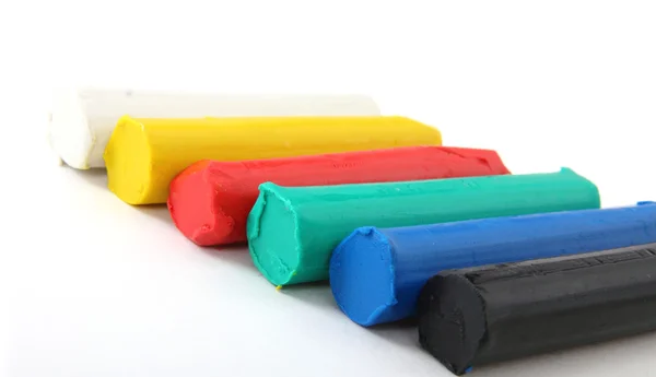Colourful plasticine pieces — Stock Photo, Image