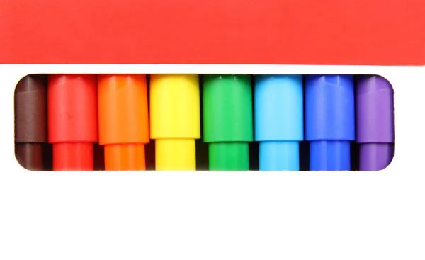 Войлочные Ручки Разных Цветов Отверстии — стоковое фото