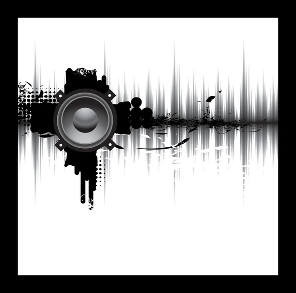 Abstract Template Sound Wave Speaker — Stock Vector