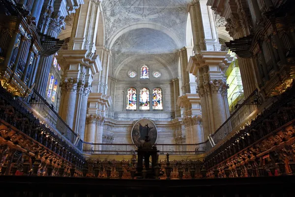 Wnętrze katedry Malaga Zdjęcie Stockowe