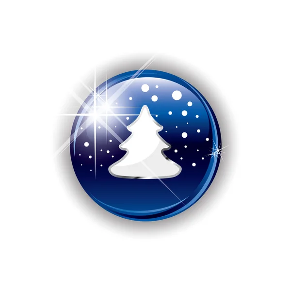 Botão de Natal brilhante — Vetor de Stock