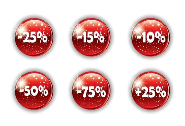 Botão de Natal vermelho para o seu site — Vetor de Stock