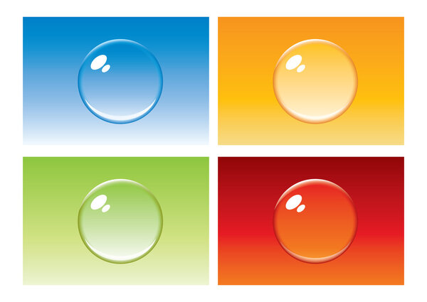 Colored bubble button