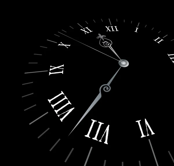 Vieille horloge avec chiffres romains — Image vectorielle