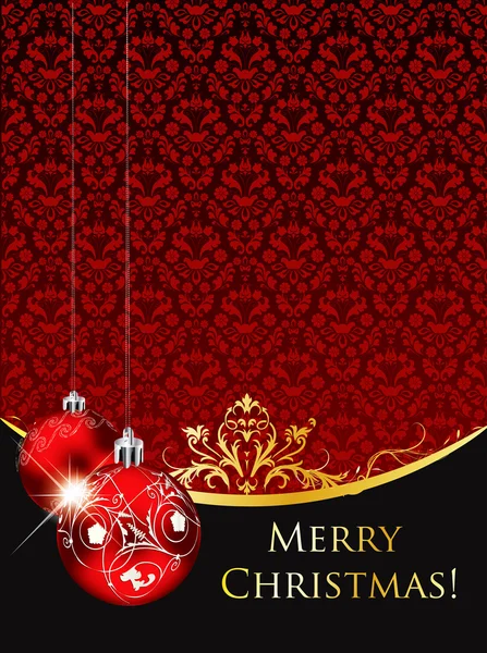 Salutation de Noël Vintage — Image vectorielle
